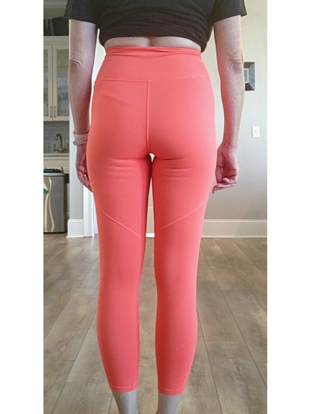 Fabletics PowerHold Orange High-Waisted Leggings Size M